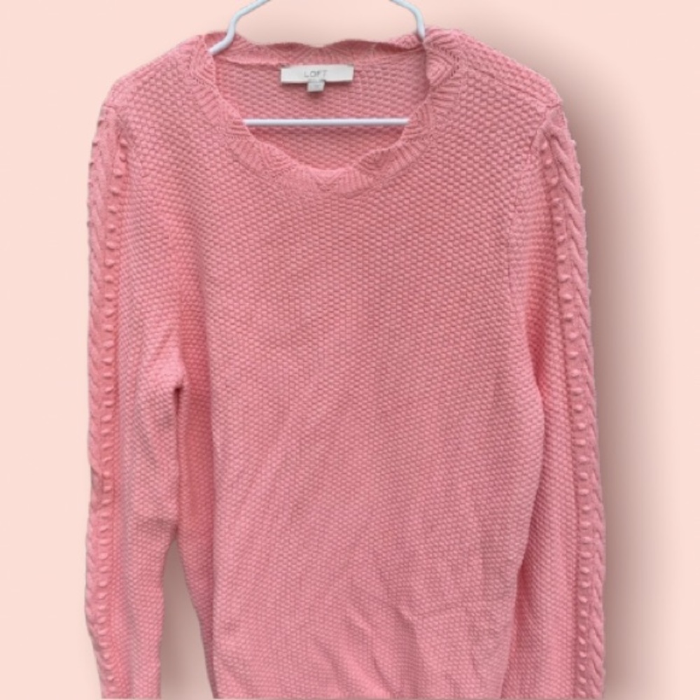 LOFT Pink long sleeves sweatshirt size L
